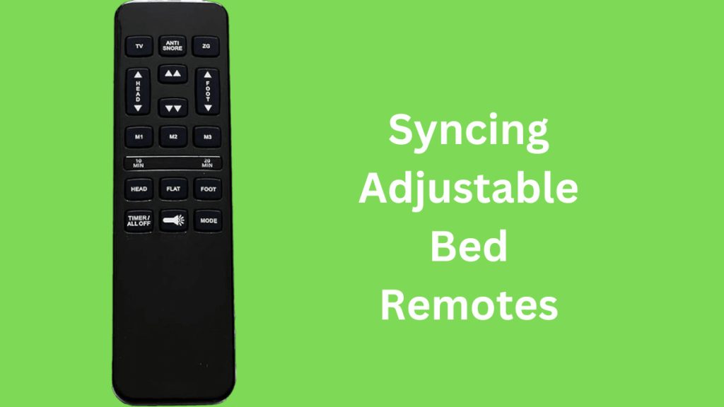 how to sync adjustable bed remote